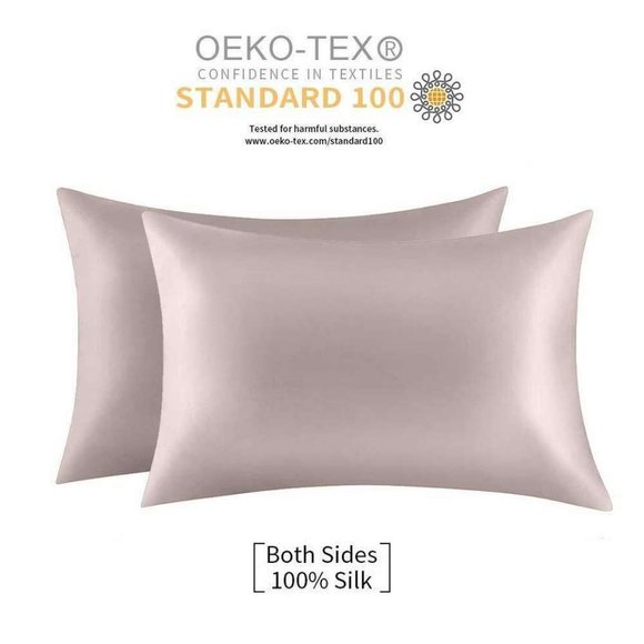 NEW The Golden Arch 100% Silk 22 Momme Pillowcase Ivory, Size K - Picture 12 of 14